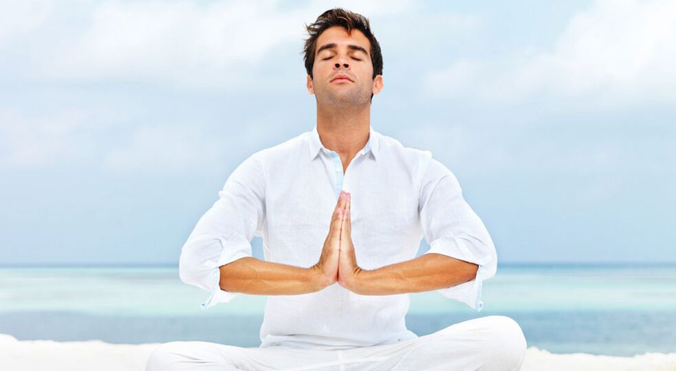 Meditation eines Mannes